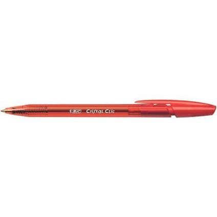 PENNA A SFERA A SCATTO ROSSA CRISTAL CLICK - BIC