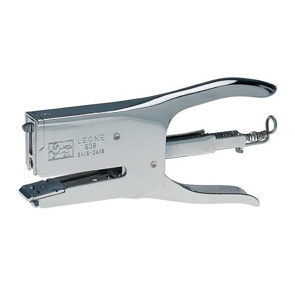 Leone 638 stapler with nickel-plated steel pliers and 126/128 staples