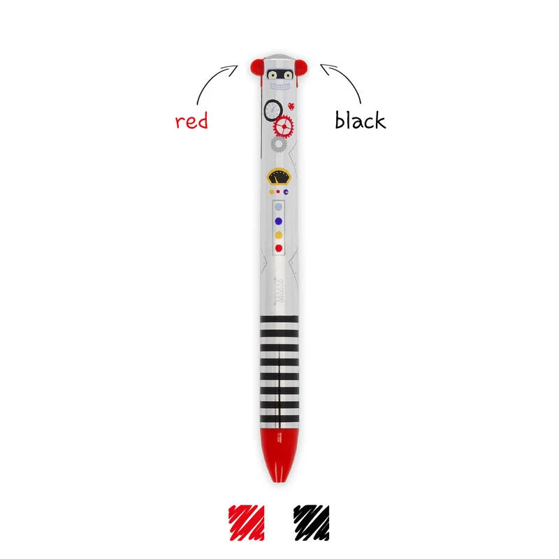 PENNA DUE COLORI CLIK CLACK ROSSA E NERA ROBOT - LEGAMI