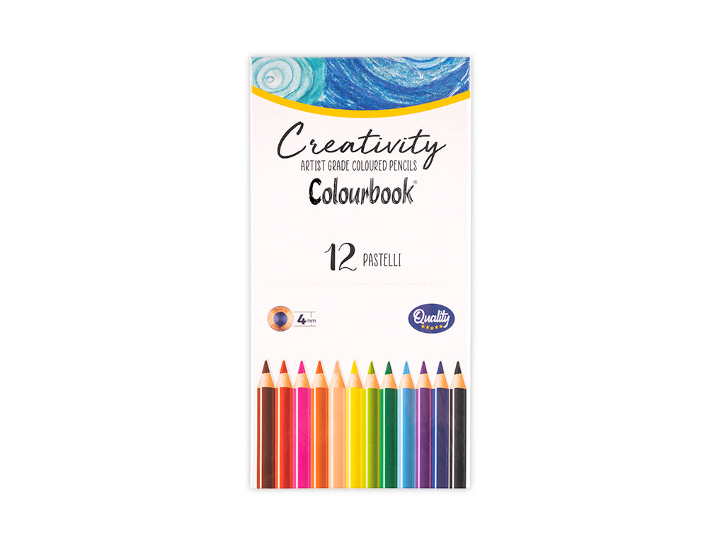 Pastelli Artist Grade Colourbook – Set 12 Colori con Stand Box