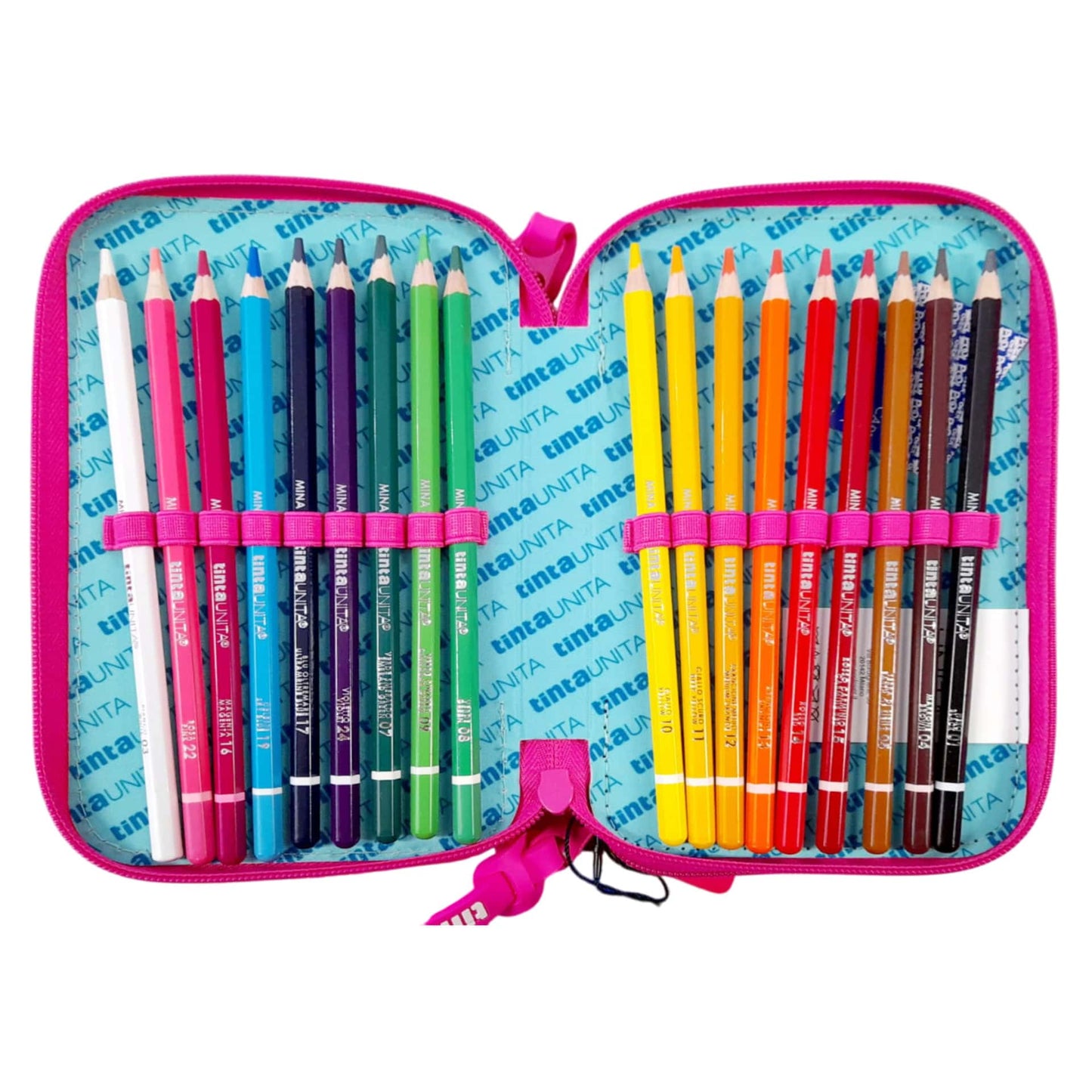3-Zip Pencil Case for TU Teen Girl 2 – Plain Color