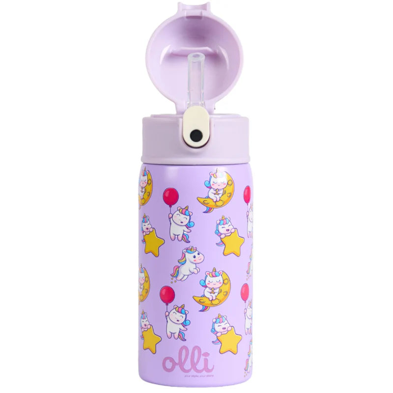 Unicorn Olli Kids 350ml Stainless Steel Thermal Water Bottle
