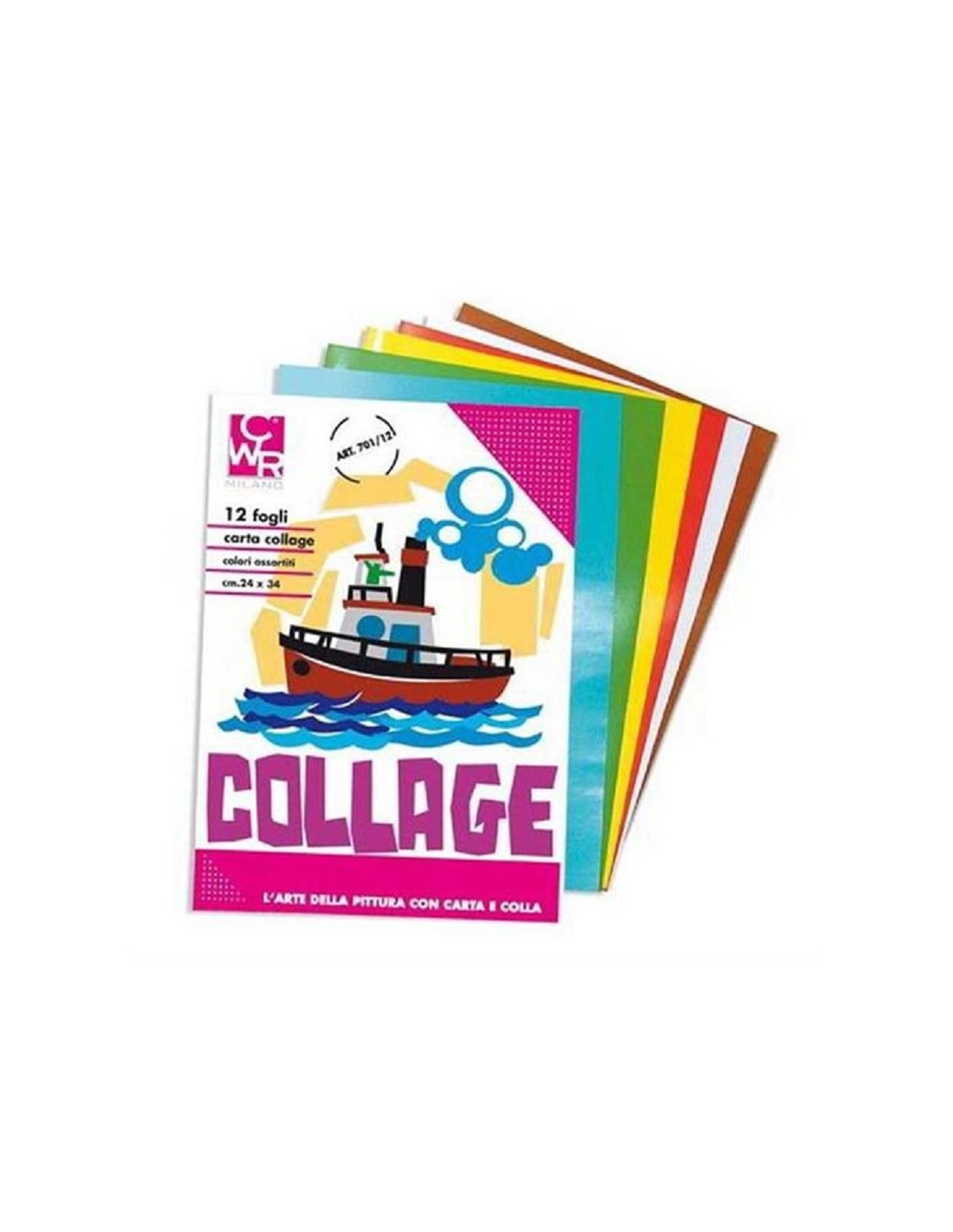ALBUM COLLAGE CM. 24 X 34 NON AUTOADESIVO FG.12