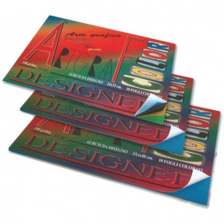 Album 24x33cm - Colorato 10 fogli 120gr - ArtGraf APMC1