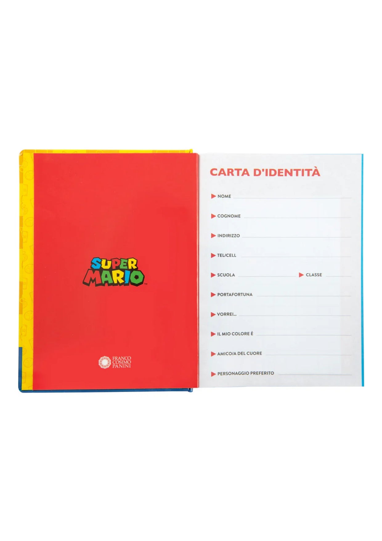 Diario 12 Mesi 2025/26 - Super Mario - Giornaliero non datato Rosso/Blu