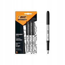 PENNARELLO PERMANENTE NERO PUNTA FINE X3 - BIC