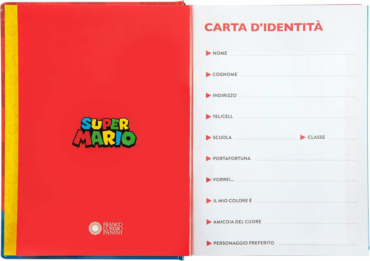 Diario 12 Mesi 2025/26 - Super Mario - Giornaliero non datato Rosso/Blu
