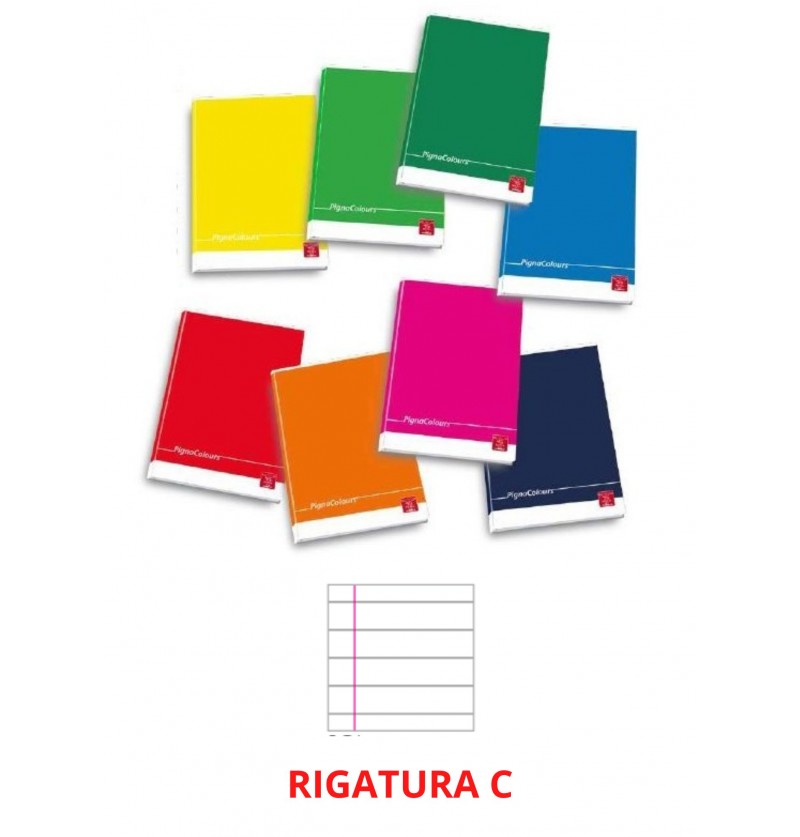 Maxi Quaderno Cartonato Pigna Colours (Pag.256) C (Rigo Con Margione)