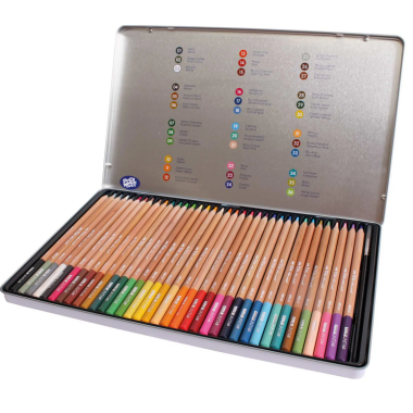 36 PASTELLI ACQUARELLABILI MINA 4.0 CONFEZIONE METALLO - TINTA UNITA
