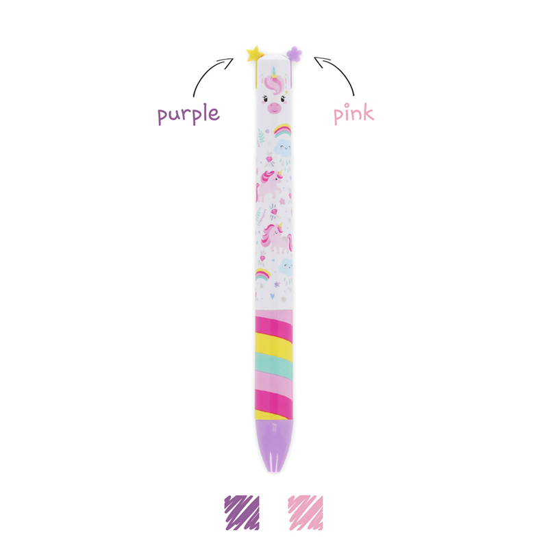 PENNA DUE COLORI CLICK CLACK VIOLA E ROSA - LEGAMI