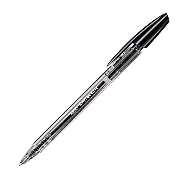 PENNA A SFERA A SCATTO NERA CRISTAL CLIK - BIC
