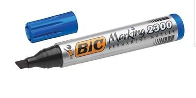 Marcatore permanente BIC Marking 2300 punta scalpello 3,7-5,5 mm blu
