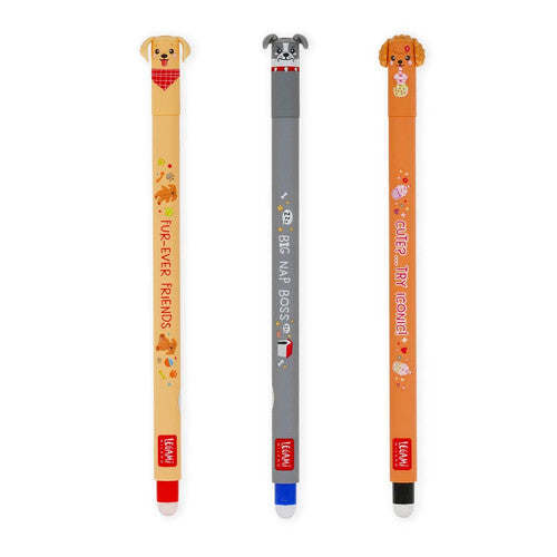Legami Set 3 Penne Gel Cancellabili Cani Fur-ever Friends - Limited Edition 2026