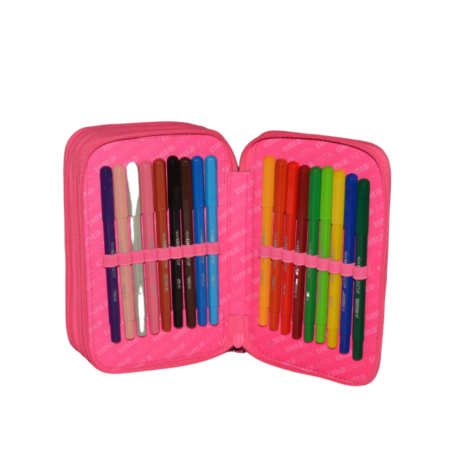 Teen “Oh Oh” 2 3-Zip Pencil Case – Solid Color