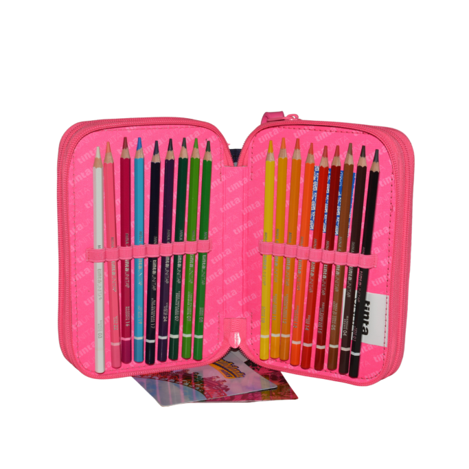 Teen “Oh Oh” 2 3-Zip Pencil Case – Solid Color