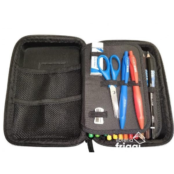 One Time Glam Pencil Case Black Glitter Plain Glamour