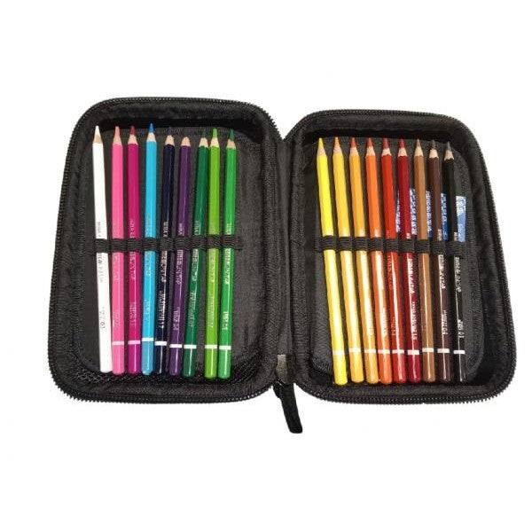 One Time Glam Pencil Case Black Glitter Plain Glamour