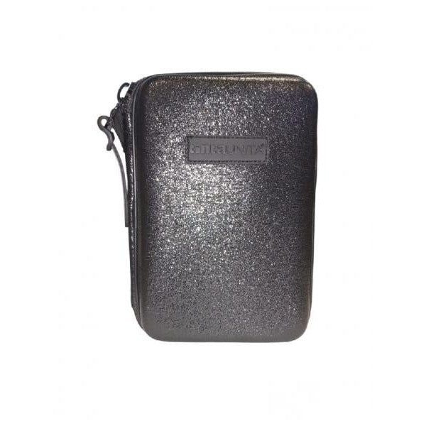 One Time Glam Pencil Case Black Glitter Plain Glamour
