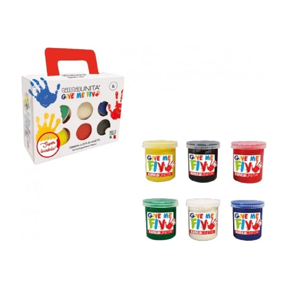 COLORI A DITA VASETTO DA 80ML - 6 COLORI - TINTAUNITA