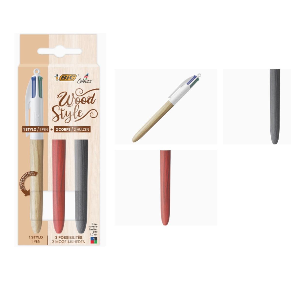 4 COLORI CON FUSTO IN LEGNO - BIC