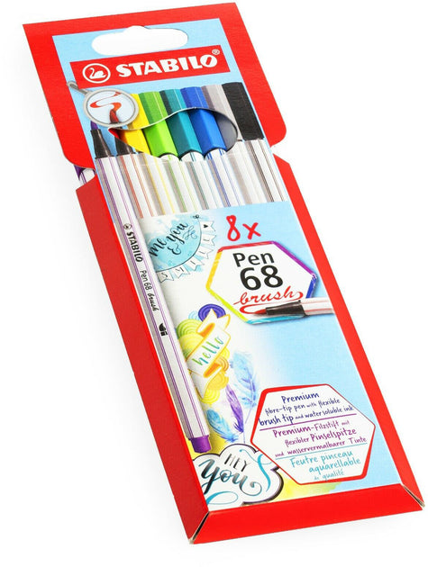 Confezione 8 pennarelli disegno Pen 68 Brush - STABILO
