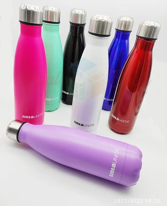 Borraccia Monocolore 500ml Tinta Unita Alluminio Termica - COLORI ASSORTITI