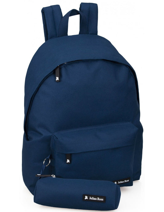 Zaino con Astuccio Coordinato – Impermeabile Leggero 41x31x18 cm in Poliestere – Zaino 24L Casual per Donna, Uomo, Ragazzi e Ragazze – Ideale per Scuola, Viaggi e Tempo Libero - Julian Ross