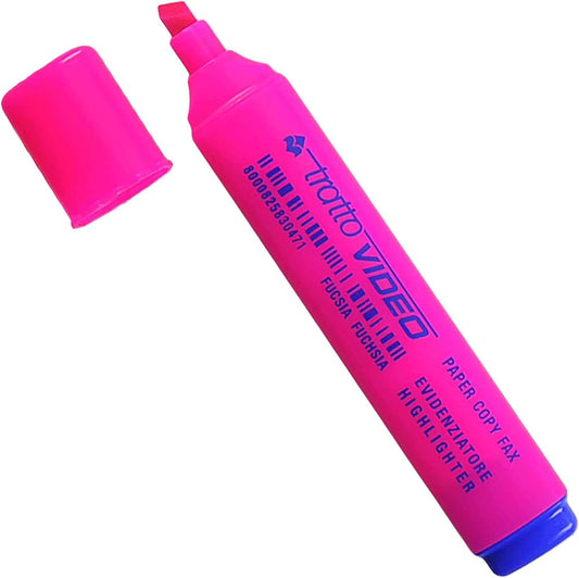 Evidenziatore Tratto Video - Fucsia - Punta a scalpello - Tratto 1,5mm