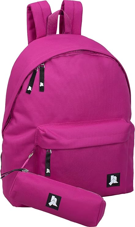Zaino con Astuccio Coordinato – Impermeabile Leggero 41x31x18 cm in Poliestere – Zaino 24L Casual per Donna, Uomo, Ragazzi e Ragazze – Ideale per Scuola, Viaggi e Tempo Libero