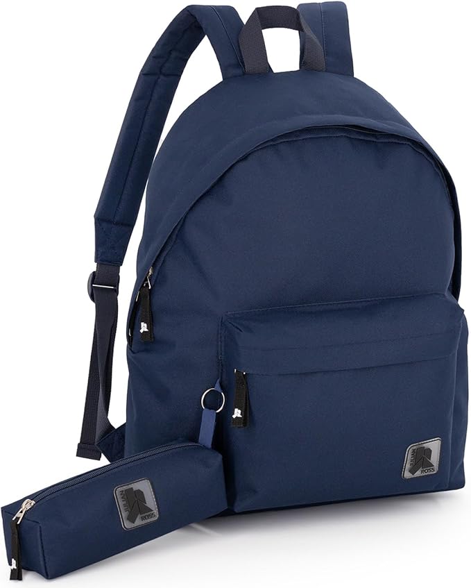 Zaino con Astuccio Coordinato – Impermeabile Leggero 41x31x18 cm in Poliestere – Zaino 24L Casual per Donna, Uomo, Ragazzi e Ragazze – Ideale per Scuola, Viaggi e Tempo Libero - Julian Ross