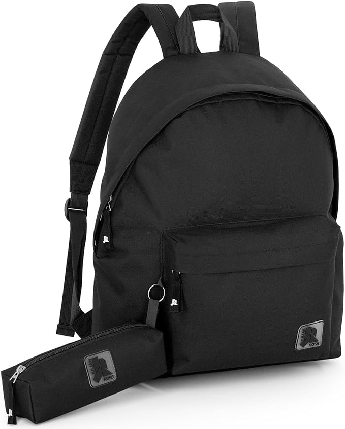 Zaino con Astuccio Coordinato – Impermeabile Leggero 41x31x18 cm in Poliestere – Zaino 24L Casual per Donna, Uomo, Ragazzi e Ragazze – Ideale per Scuola, Viaggi e Tempo Libero - Julian Ross