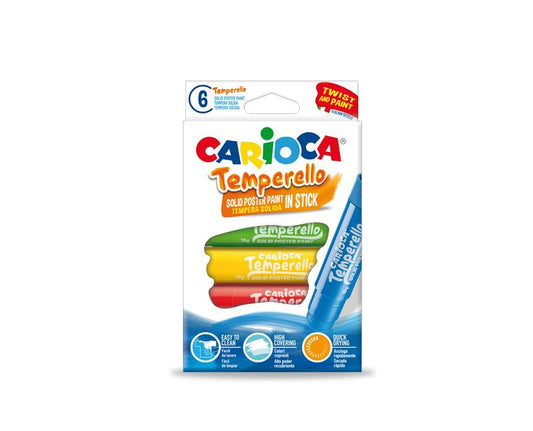 TEMPERA SOLIDA IN STICK TEMPERELLO - CARIOCA 6 PZ