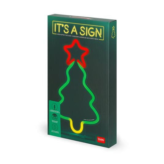 INSEGNA LUMINOSA LED ALBERO DI NATALE EFFETTO NEON - LEGAMI