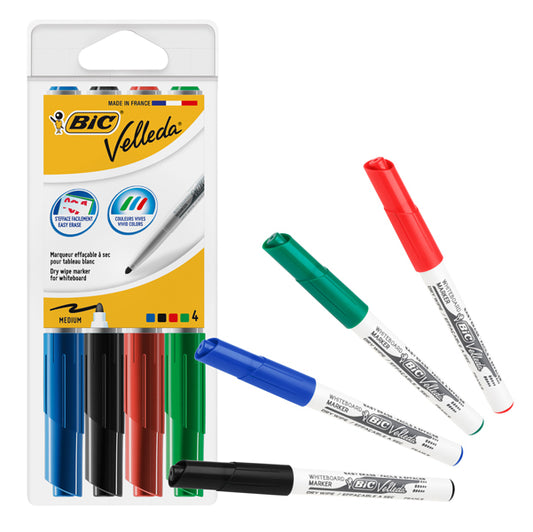 BIC Velleda - Marcatore per lavagne - 4 pz 9581501