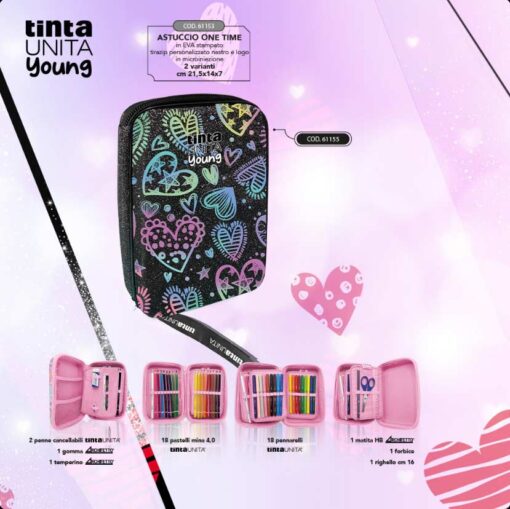 Astuccio One Time Nero Tinta Unita Young