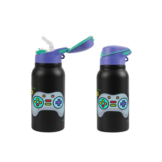 Let's Play 350ml Stainless Steel Thermal Bottle with Transparent Spout and Resealable Cap
