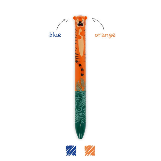 PENNA A DUE COLORI CLICK CLACK BLU E ARANCIONE - LEGAMI