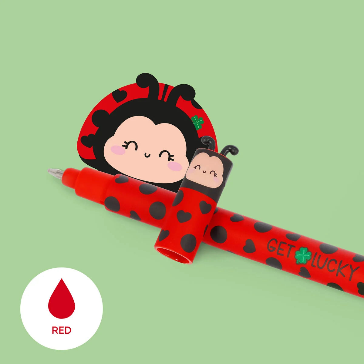 Penna Gel Cancellabile Ladybug "Get Lucky" - Erasable Pen