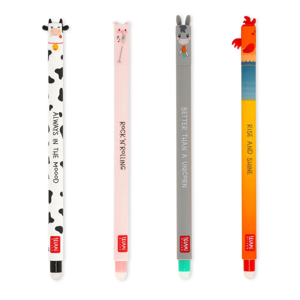 Set di 4 Penne Gel Cancellabili - Erasable Pen - LEGAMI
