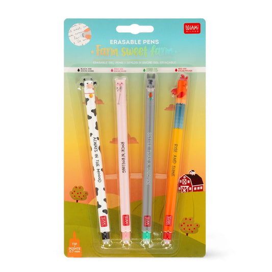 Set di 4 Penne Gel Cancellabili - Erasable Pen - LEGAMI