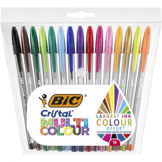 15 PENNE A SFERA COLORATE MULTICOLOR 1.6MM - BIC