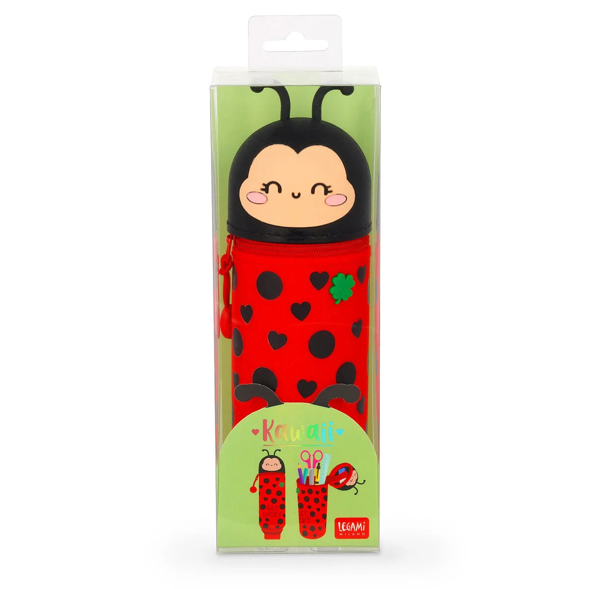 Astuccio 2-in-1 in Silicone Ladybug "Get Lucky"