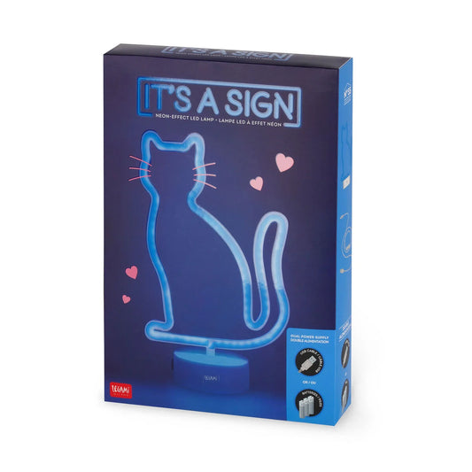 Lampada Led Effetto Neon - It's a Sign  GATTO - LEGAMI