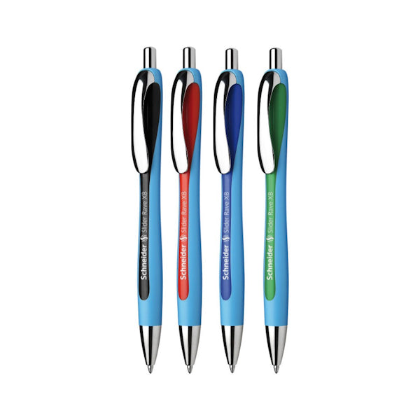 Penna a sfera a scatto Slider Rave - Schneider - colori assortiti