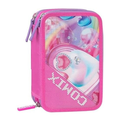 Astuccio 3 Zip Comix Ultra Brigth Hearts Girls