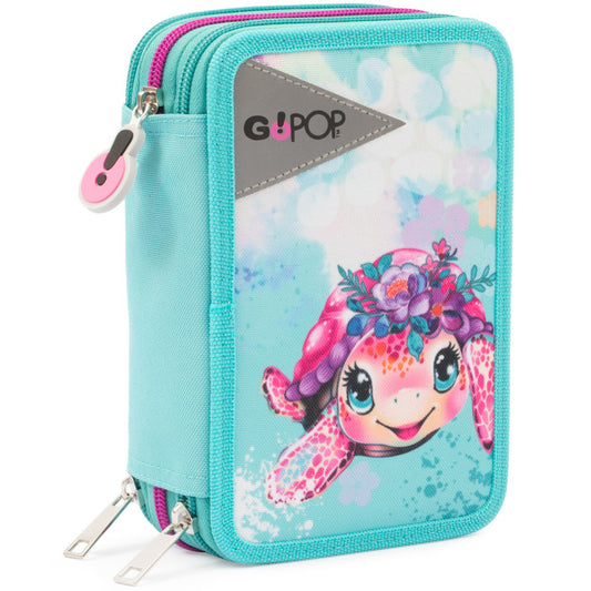 ASTUCCIO 3 ZIP CON CORREDO TURTLE BLOOM - GO POP