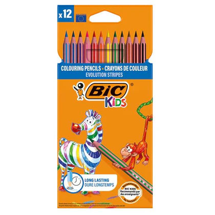 12 COLORI A MATITA STRIPES - BIC