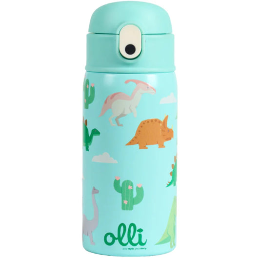 Dino Olli Kids 350ml Stainless Steel Thermal Water Bottle - OLLI