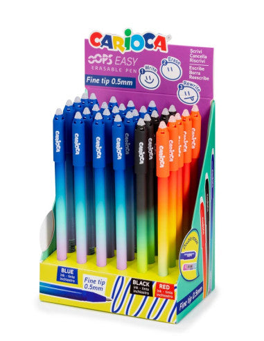 PENNA GEL CANCELLABILE 0.7  - COLORI ASSORTITI - CARIOCA OOPS EASY