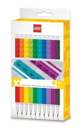 Confezione da 10 Penne Gel Lego Colorate, GEL PENS LIMITED EDITION
